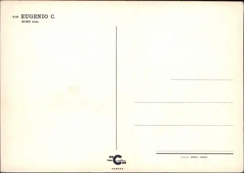 Ansichtskarte  Schiff Ship Luxusliner T/N EUGENIO C. 1965