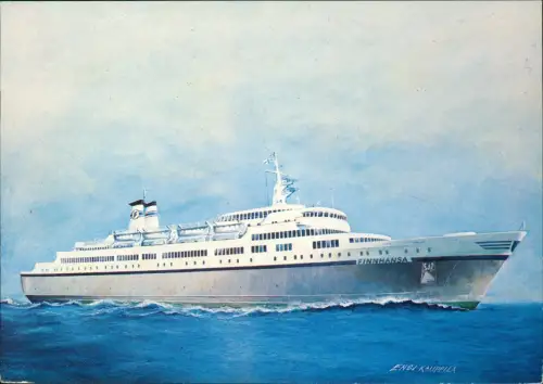 Schiff Ship Luxusliner FINNHANSA Liniendienst Helsinki Lübeck 1967