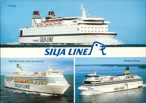 Schiff Schifffahrt Fähre FINNJET + 2 weitere Schiffe Silja Line 1975