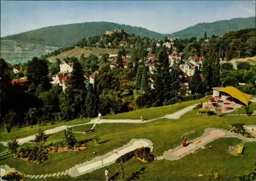 Ansichtskarte Badenweiler Umland-Ansicht mit Minigolf-Anlage 1960