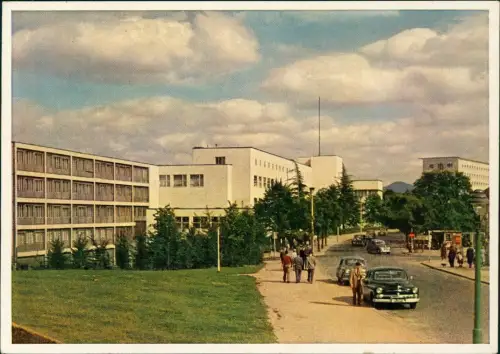 Ansichtskarte Bonn Partie mit alten Autos, Leuten am Bundeshaus 1963