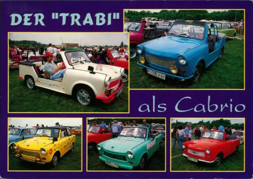 Ansichtskarte  Trabant Trabi Cabrio Mehrbild 1998