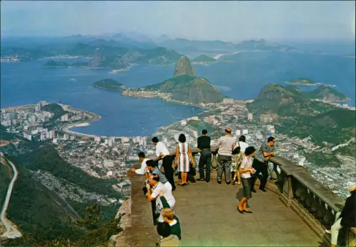 Postcard Rio de Janeiro Vista do alto do Corcovado 1979