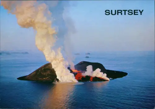 Island allgemein-Island Iceland Surtsey Icland Vulkan Vulcano Luftbild 1978