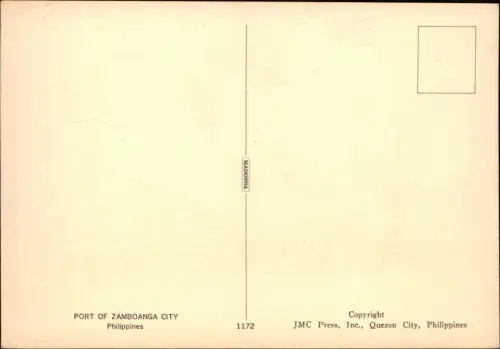 Postcard Zamboanga Hafen Port 1979