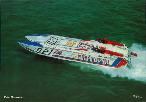 Ansichtskarte  Motorschiffe Motorboot Ship Rennboot Peter Stuyvesant 1978