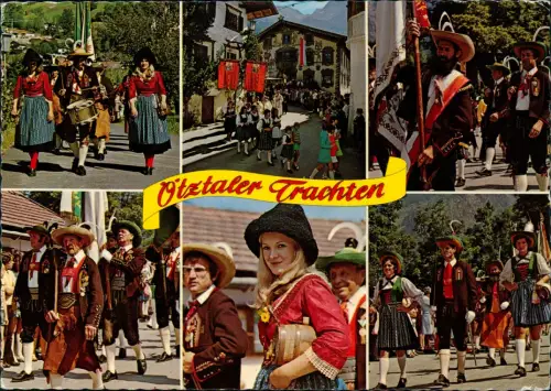 Ansichtskarte .Tirol Mehrbild Ötztaler Trachten 1977