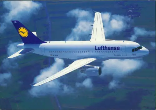 Ansichtskarte  Lufthansa Airbus A319-100 Flugzeug Airplane Airline 1990