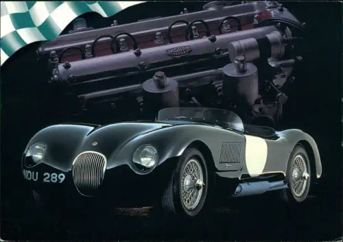 Ansichtskarte  Verkehr/KFZ: Auto JAGUAR C-TYPE Rennsport-Wagen 1980