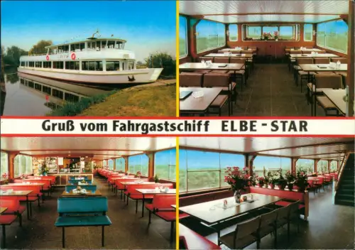 Ansichtskarte Schiff  Fahrgastschiff ELBE STAR MB 1985 Bordpoststempel Schiffes