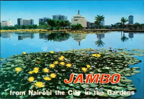 Postcard Nairobi JAMBO City in the Gardens 1980