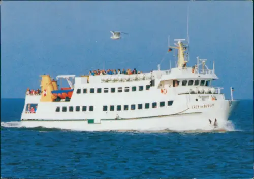 MS LADY VON BÜSUM Fahrgastschiff Helgoland-Fahrten Nordsee Kreuzfahrten 1980