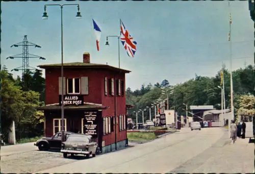 Helmstedt Zonengrenzkontrollpunkt Grenze BRD DDR Checkpoint 1955