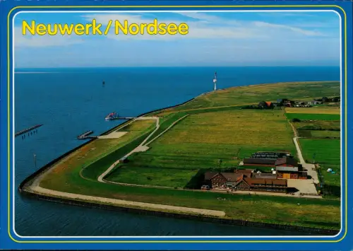 Insel Neuwerk-Hamburg Luftbild Luftaufnahme NEUWERK Nordsee 1990