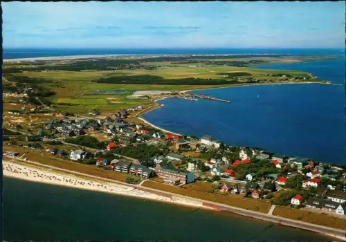 Insel Amrum Luftbild Nordsee Insel vom Flugzeug aus mit Wittdün 1984