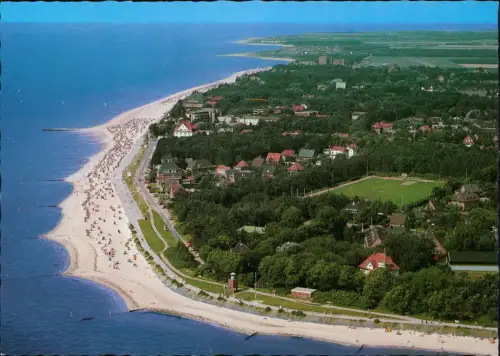 Wyk (Föhr) Südstrand-Luftaufnahme Nordseeheilbad Wyk auf Föhr 1986