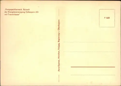 Trausnitz Pumpspeicherwerk Reisachder Energieversorgung Ostbayern AG 1978