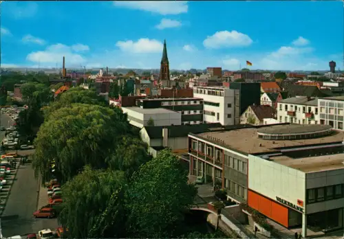 Ansichtskarte Elmshorn Teilansicht mit VOLKSBANK 1981