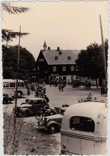 Aschberg-Klingenthal Sporthotel belebt Oldtimer Parkplatz 1961 Privatfoto