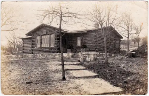CPA Berrieux Holzblockhütte 1922