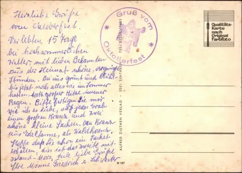 Ansichtskarte München Wagen, Bierzelte, Rummel - Bedinung 1973