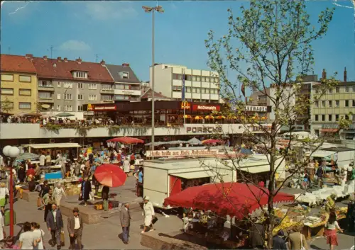 Ansichtskarte Harburg-Hamburg Sand Markt Porsche Mc Donalds 1986