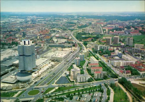 Ansichtskarte München Blick vom Olympia-Turm 1979