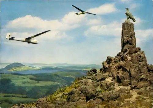 Ansichtskarte Gersfeld (Rhön) Wasserkuppe Segelflugzeuge 1979