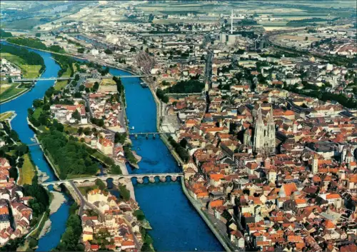 Ansichtskarte Regensburg Luftbild 1979