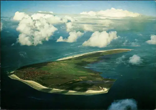 Ansichtskarte Langeoog Luftbild Fliegeraufnahme aus großer Höhe 1989