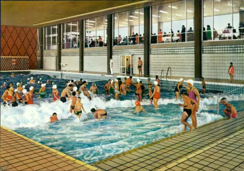 Ansichtskarte Westerland-Sylt Wellenbad Cafe - Innenansicht 1978