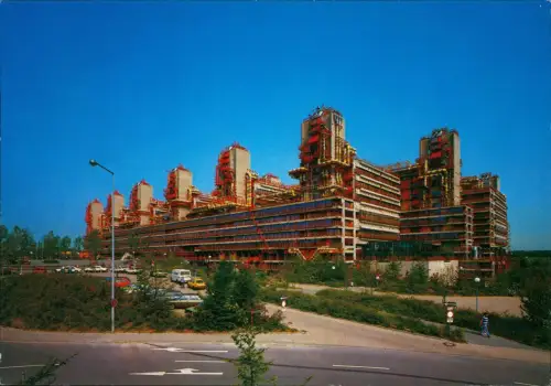 Ansichtskarte Aachen Klinikum mit Parkplatz 1987