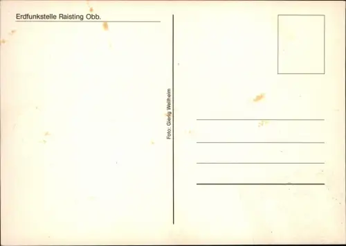 Ansichtskarte Raisting Oberbayern Funkanlagen Erdfunkstelle Oberbayern 1981