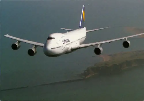 Ansichtskarte  Lufthansa Boeing 747-200 Flugzeug Airplane Avion im flug 1996