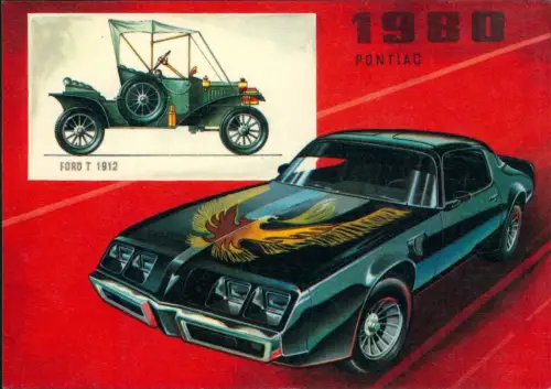 Ansichtskarte  Auto PONTIAC 1980 Ford T Künstlerkarte 1989