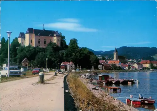 Ansichtskarte Grein Ortsansicht Grein und die Greinburg 1970