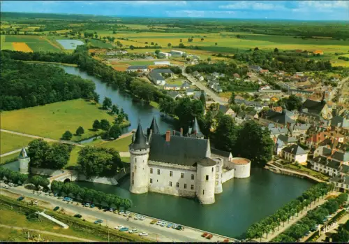 Sully-sur-Loire Vue aérienne du château Luftaufnahme Schloss 1980