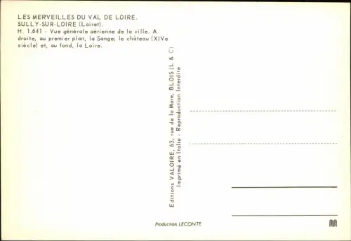 Sully-sur-Loire Vue générale aérienne de la ville, Luftaufnahme 1980