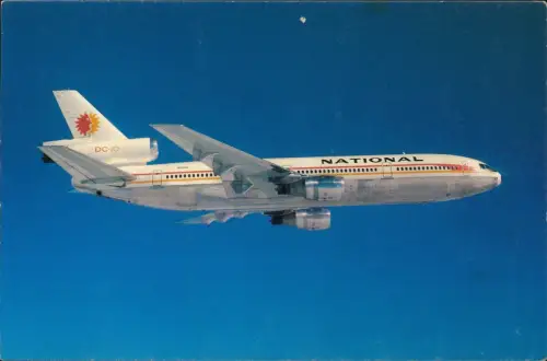 Flugzeug Airplane Avion NATIONAL AIRLINES super wide-cabin DC-10 1975