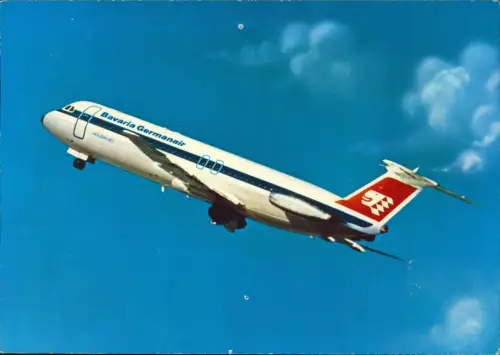 Flugzeug Airplane Avion Bavaria Germanair HOLIDAY JET BAC SUPER ONE-ELEVEN 1975