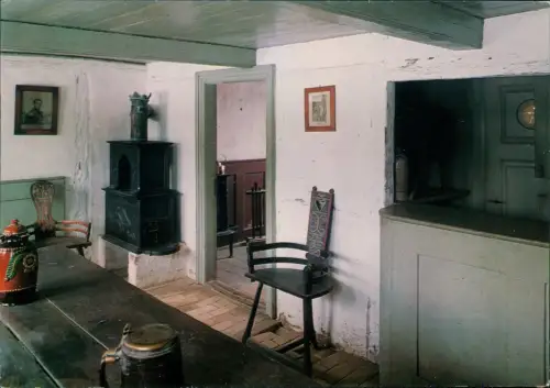 Odense (Dänemark) Den fynske Landsby (Innenansicht, altes Wohnzimmer) 1980
