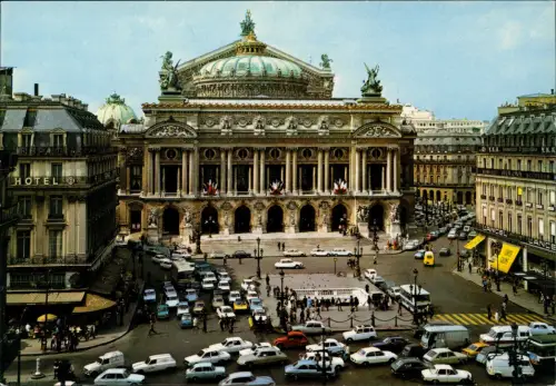 CPA Paris Oper Opéra Opernhaus, Verkehr Autos 1970