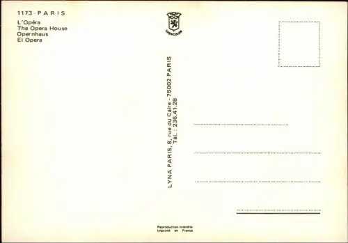 CPA Paris Oper Opéra Opernhaus, Verkehr Autos 1970