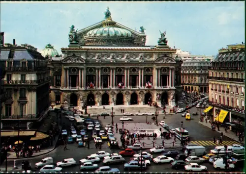CPA Paris Platz mit Verkehr vor dem Opernhaus Oper 1970