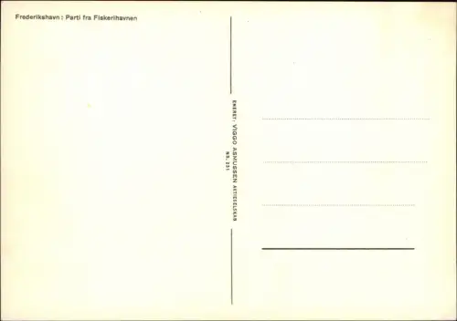 Postcard Frederikshavn Ortsansicht Hafen Fischer-Kutterboote 1980