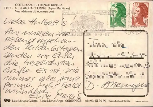 Saint-Jean-Cap-Ferrat Panorama COTE D'AZUR FRENCH RIVIERA Vue aérienne 1987