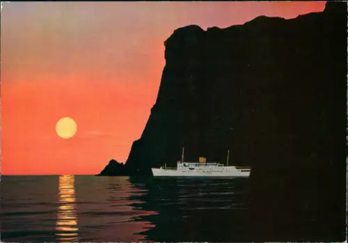 Nordkap Davvinjárgga Nordkap Nordkapp profilen i midnattsol,   North Cape 1972