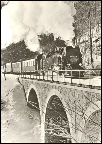 Ilfeld-Harztor Harzbahnen im Winter: zwischen Ilfeld und Netzkater 1982