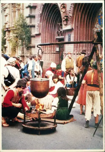 Ansichtskarte Bretten Lager des fahrenden Volkes Peter u. Paul Fest 1987