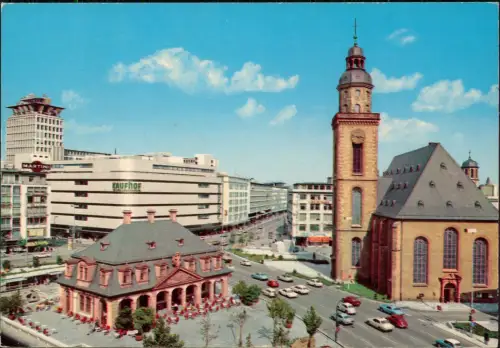 Ansichtskarte Frankfurt am Main Hauptwache Kreuzung Kaufhof 1975